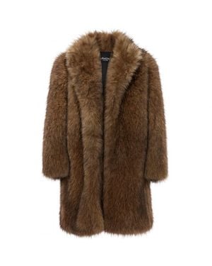 Harmonia Ny Starman Faux Fur Coat By Dani Watanabe - Brown