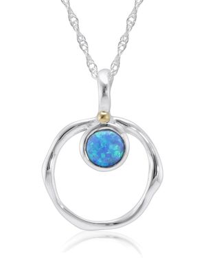 Isla Silver Dainty Fire Opal Pendant - Metallic