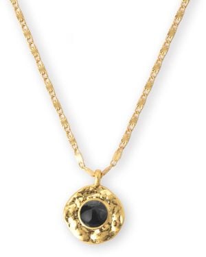 Classicharms Roaming Venus Onyx Molten Pendant Necklace - Metallic