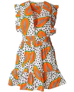 Pineapples Don't Have Sleeves Pepa Papaya Dress - Orange