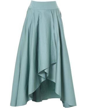 Metamorph Maxi Draped Skirt - Blue