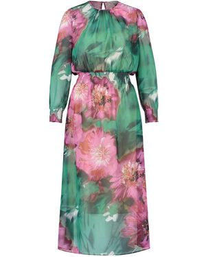 Monique Singh Floral Sheer Dress - Green