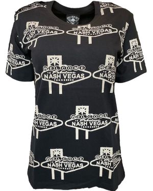 Any Old Iron Printed & Nashvegas T-Shirt - Black