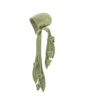 Julia Allert Self-Tie Double Knit Wool Hooded Scarf - Green