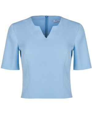 Maan Istanbul Half Sleeve Blouse - Blue