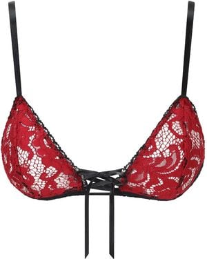 Belle -et-BonBon Valentina Dark Cherry Valentine Special Lace Bralette - Red