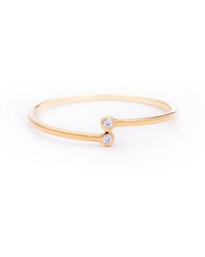 Belinda Jewelz Double Stone Dainty Ring - White
