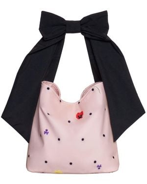 RainSisters Blossom Bow Tote Bag - Black