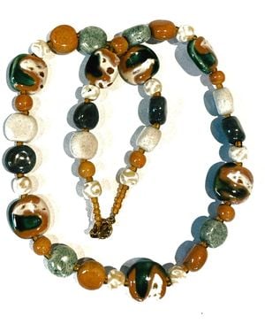 Lala Salama Neutrals Sahara Long Necklace - Multicolour