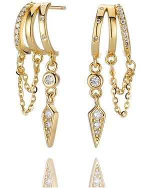 Aaria London Palma Charm Earring - Metallic