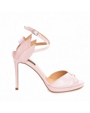 The 5Th Element Neutrals Flowers Blush Rose Platform Sandals - Pink