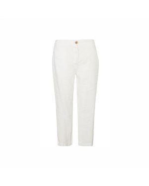 Haris Cotton High Waisted Linen -Blend Pants With External Pockets - Gray
