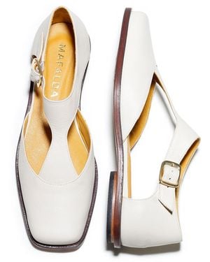 Mafalda Leather Mary-Jane Flats - Metallic