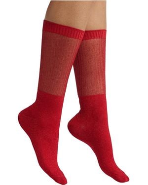 HIGH HEEL JUNGLE by KATHRYN EISMAN Glitter Dance Socks - Red