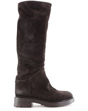 Notabene Alva Boots, Dark Suede - Brown