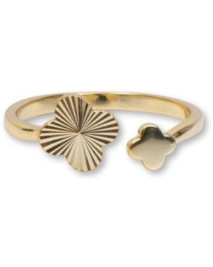 Argento Vivo The Clover Bypass Ring - Metallic