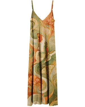 Aloha From Deer Terracotta Wings Maxi Dress - Metallic