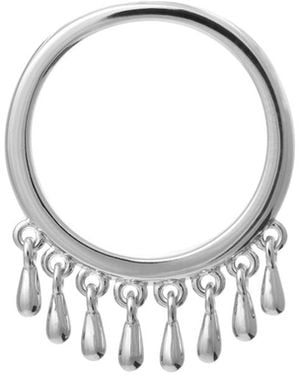 Lucy Quartermaine Waterfall Drip Ring - Metallic