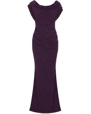 Atom Label Platinum Gown - Purple