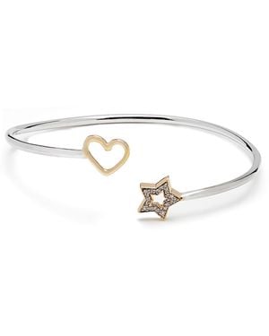 Kaizarin Open Heart & Star Bangle - Metallic