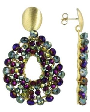 LOTT.gioielli Metallic Earrings Babs Open Drop S - White