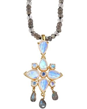 Emma Chapman Jewels Moonstone Labradorite Pendant - Metallic
