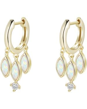 KAMARIA Opal Boho Shaker Huggie Earrings - Metallic