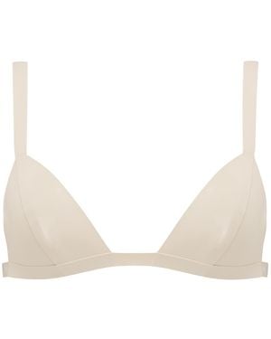 Elissa Poppy Latex Triangle Bra - White