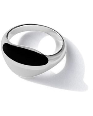 FV Jewellery La Stele Onyx & Mother Of Pearl Ring - Black