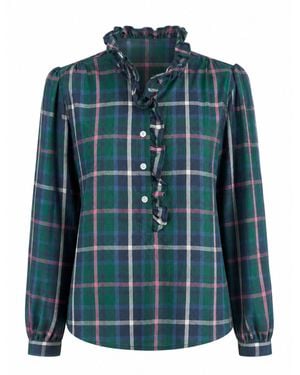 Luella Fashion Beauly Cotton Blouse & Plaid - Green