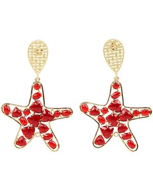 Addicted Vesta Star Earrings - Red