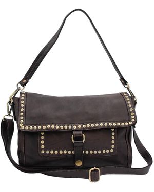 Bolsa Nova Handbags Emily Studded Shoulder Bag - Black