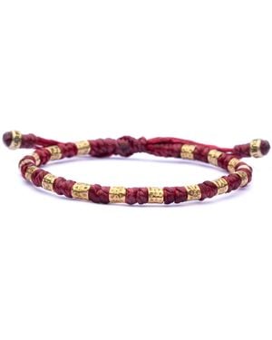 Harbour Uk Cord And Hammered Vermeil Bracelet For