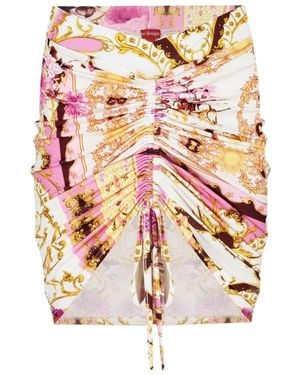No'design Monarch Ruched Mini Skirt - White