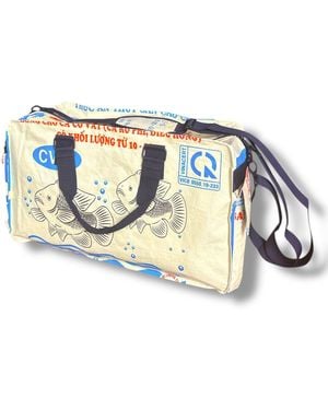 Torrain Recycled Bags Neutrals Fish Small Transport Duffel - Blue