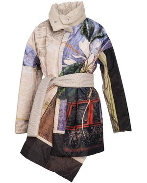 ARTISTA Reversible Quilted Asymmetric Jacket - Multicolour