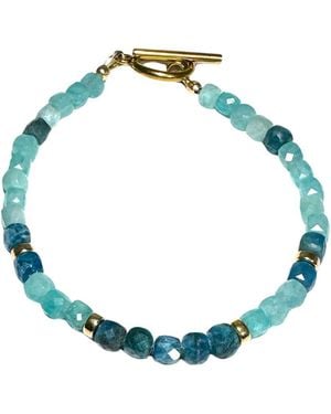 Rachel Nathan Slim: Apatite & Amazonite Bracelet - Blue