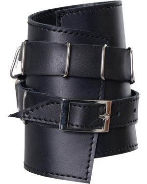 Metamorph Leather Wrist Cuff - Black