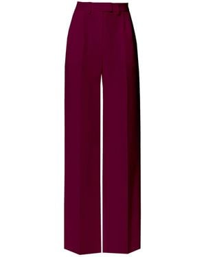 Angelika Jozefczyk Sanremo High-Rise Wide-Leg Suit Trousers Burgundy - Purple