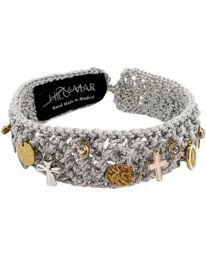 Hilo De Mar Choker Necklace Moonlight With Charms - Metallic