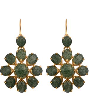 Emma Chapman Jewels Boston Strawberry Onyx Dangle Earrings - Green