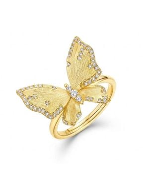 Ormiro Butterfly Reverie Vermeil Ring - Metallic
