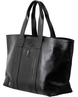 Mauritius Leather Bucket Tote Bag Alex - Black