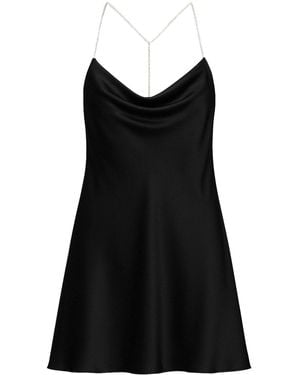 By Noa Rawitz Silk Mini Dress - Black