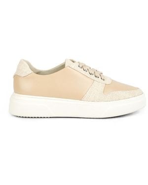 Rag & Co Neutrals Kjaer Dual Tone Leather Sneakers - Natural