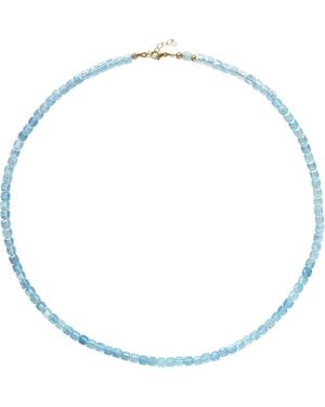 Bombyx House Aquamarine Cubist Necklace - Blue