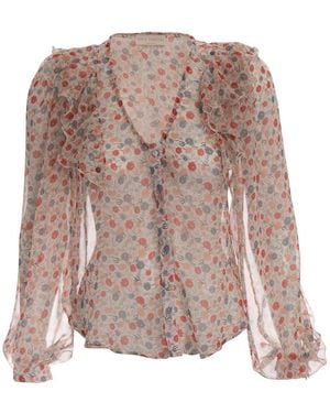 Sofia Tsereteli Blouse Grace With Jabot - Brown