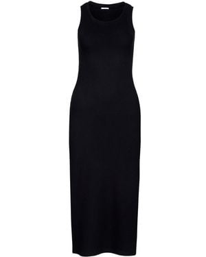 Oh!Zuza Long Ribbed Sleeveless Dress - Black