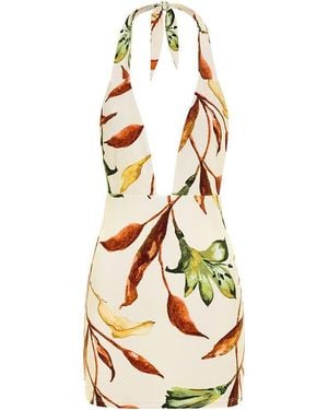 Montce Rooted Floral Tropez Mini Dress - Metallic