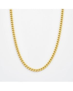 7879 Diamond Cut Curb Chain Necklace - Metallic